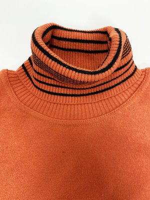 Versace Jeans Couture 90s orange striped knit top — JAMES VELORIA